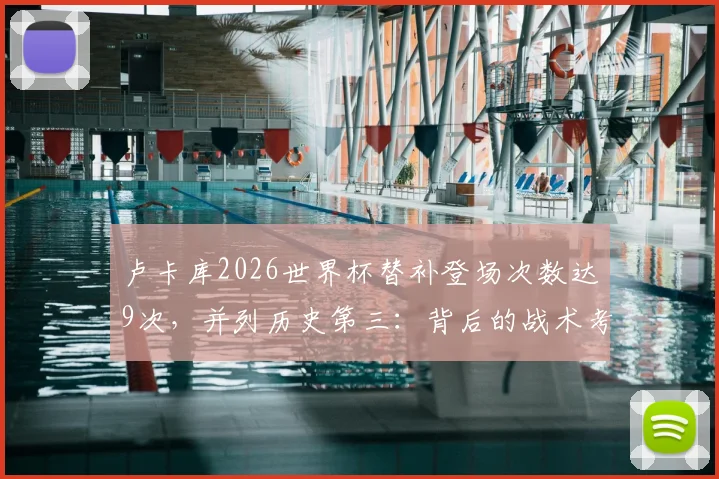 卢卡库2026世界杯替补登场次数达9次，并列历史第三：背后的战术考量与数据分析